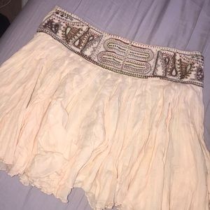 Free People Blush Beaded Skirt